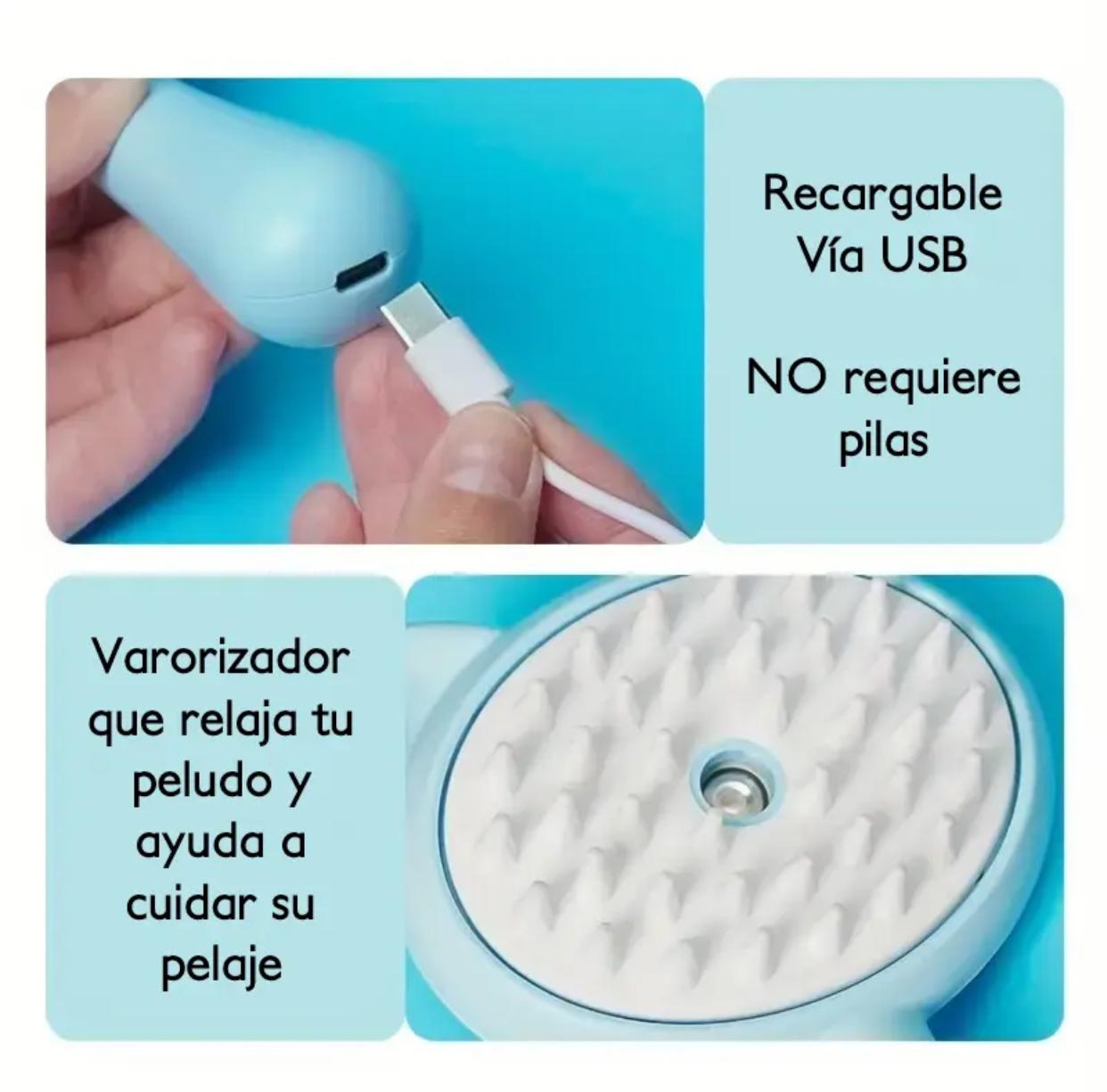 CEPILLO PARA MASCOTA CON VAPOR