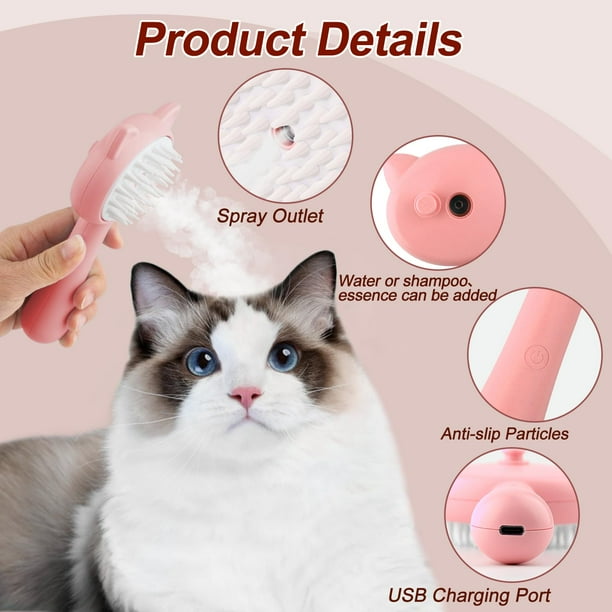 CEPILLO PARA MASCOTA CON VAPOR