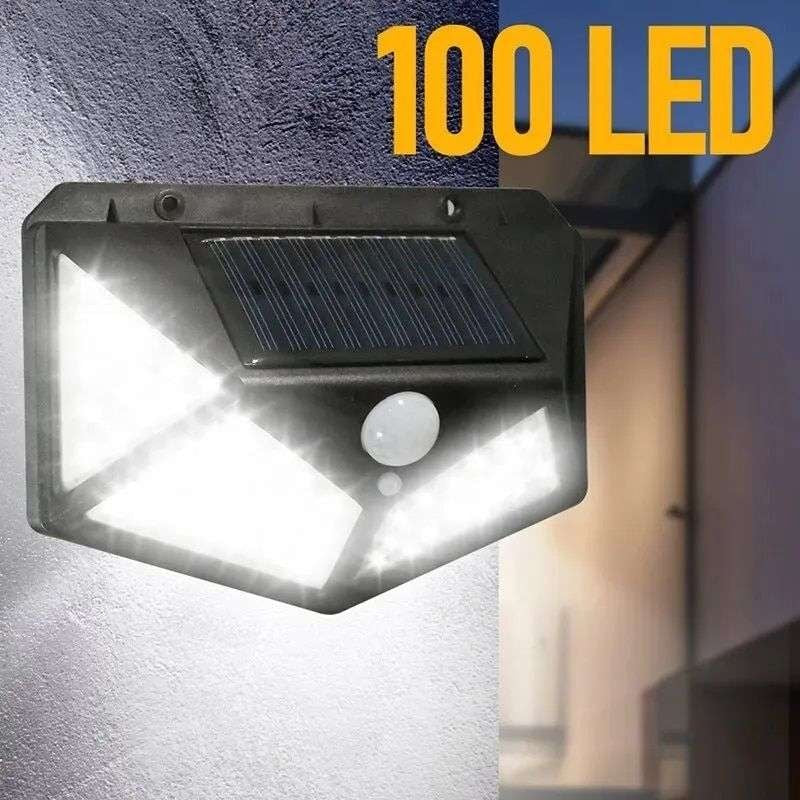 Solux luz led con panel solar y sensor de movimiento