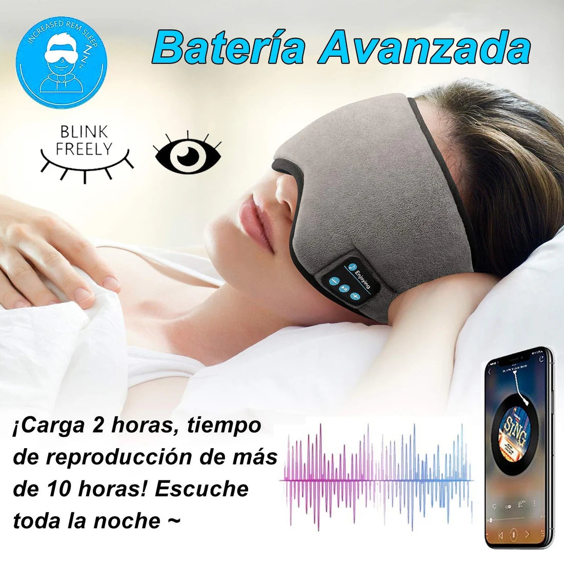 ANTIFAZ CON AURICULARES BLUETOOH
