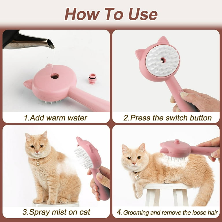 CEPILLO PARA MASCOTA CON VAPOR