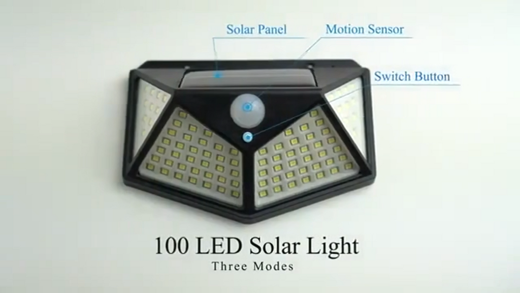 Solux luz led con panel solar y sensor de movimiento