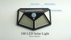 Solux luz led con panel solar y sensor de movimiento